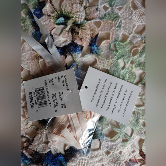 David's Bridal Strapless Floral Lace Dress With Full Skirt Size 2 - Picture 10 of 12